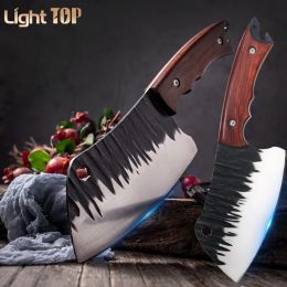 Knives Handmade Forged Knives Meat Knife Stainless Steel Butcher Knife Boning Knives For Kitchen Chef Knife BBQ Tools With Cover