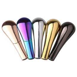 Smoking Pipes 2Pcs Retail Magnetic Metal Spoon Herb Detachable Cleaning Portable Pocket Hand Pipe Rainbow 9 Colors Drop Delivery Home Dhdu6