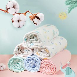 Blankets 2Pcs/Lot Muslin Cotton Flannel Baby Swaddles Soft Borns Born Diapers Swaddle Wrap 120 110