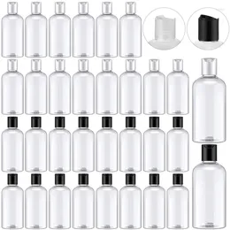 Storage Bottles 5Pcs 30ml/50ml/60ml/100ml Clear Plastic Empty With Disc Top Caps Refillable Squeeze Containers For Shampoo Lotion Cream
