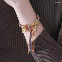 Charm Bracelets Elegant Tibetan Bracelet Memorial Bangle Simple Fringe Hand Strings For Women