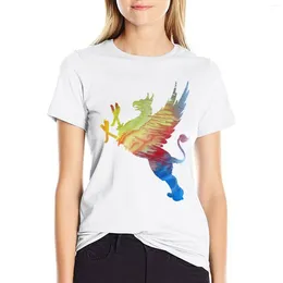 Women's Polos Gryphon T-shirt Hippie Clothes Lady Tops For Woman