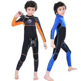 Suits Slinx Boys' Diving Suit 2.5mm Neoprene Fullbody Swimming Suit Longsleeved Keep Warm AntiUV Scuba Snorkelling Wetsuit