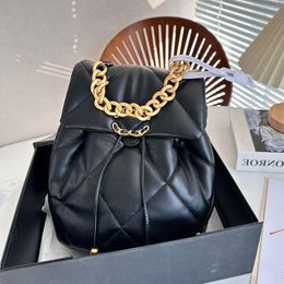 10A Fashion Designer 19 Series Black Handle Bag Metal Shoulder Gold Hardware Soft 21x15cm Golden Adjustable Chain Backpack Silver Leath Mckg