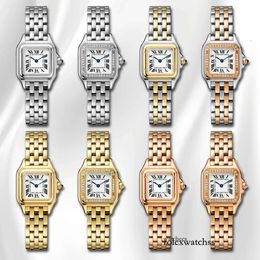 Fashion Designer Panthere Watches Men and Women Quartz Movement Watch Diamond Stainless Steel Sapphire Crystal Square Wristwatch Battery Gifts Coup 6 9 64 8564672