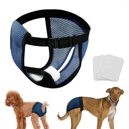Dog Apparel Sanitary Wraps Menstruation Diapers Panties Breathable Mesh With 3 Replace Diaper Washable Pet Reusable