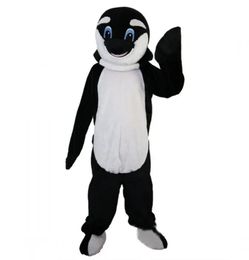 2024 high quality Black Dolphin Mascot Costume Fun Outfit Suit Birthday Party Halloween Outdoor Outfit Suit Festival Dress Adult Size