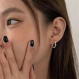 Hoop Earrings Simple Metal Bead Shape Ear For Women S925 Silver Needle Hypoallergenic Party Jewellery Accessories