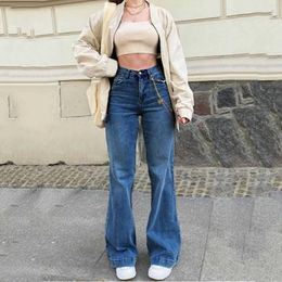 Women's Pants Capris Bell Bottom Cargo Pants Women Jeans High Waisted Flare Jeans Stretchy Bell Bottoms Pants Knit Denim Leggings Korean Strtwear Y240504