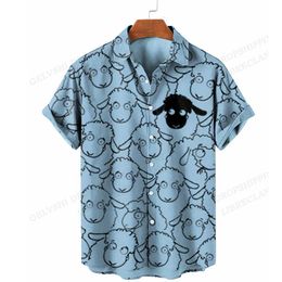 Men's Casual Shirts Summer Hawaiian Shirts Shape 3D Printed Shirts Men Women Fashion Shirt Beach Blouse Mens Vocation Blouses Animal Clothing Cat Y240506