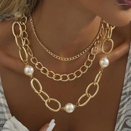 Choker Fashion Vintage Imitation Pearl Necklace For Women Simple Versatile Ladies Multilayer Jewellery Wholesale Direct Sales