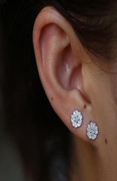 100 925 sterling silver beautiful flower stud earring for girl female gift delicate dainty chrysanthemum flower paved cz opal sto2533569