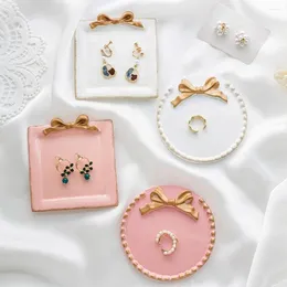 Jewellery Pouches Resin Decorative Plate Retro Po Props Earrings Storage Tray Round Square Mini Display