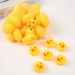 Bath Toys 10pcs 3.5/5CM Squeaky Rubber Ducks Baby Bath Toys Swimming Pool Floating Bath Ducks Water Game Play Shower Toys for Kids d240507