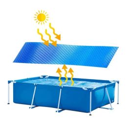 Accessories 3x2m Solar Tarpaulin Rectangular Swimming Pool Protection Cover Heat Insulation Film For Indoor Outdoor Frame Pool