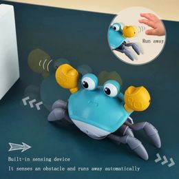 Cute sensory crawling baby toy interactive walking dance and music automatic obstacle avoidance toy for children and toddlers 240424