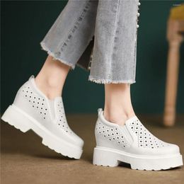 Boots Summer Fashion Sneakers Women Slip On Genuine Leather High Heel Ankle Female Square Toe Platform Pumps Shoes Casual