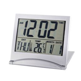 Clocks Folding LCD Digital Alarm Clock Desk Table Weather Station Desk Temperature Travel Ectronic Mini Clock