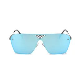 Sunglasses Women's Women 2024 Luxury In Man Accessories Designer Vintage Apparel Blue Mirror Glasses Frameless UV400 LA1700