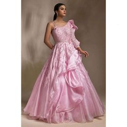 Elbiseler Bir göz alıcı başvuru sahipleri A-line yapraklar balo kolu sanat tasarımı sırtsız fermuar taban uzunluğu özel yapılmış artı boyutu parti elbisesi vestido de noite