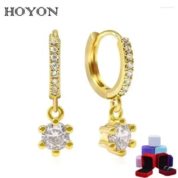 Dangle Earrings HOYON Inlaid 18k Color For Women Office Jewelry With Imitation Diamond Drop Earring Ins Ethos Birthday Gift Girl
