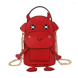 Bag 2024 Spring Leather Bags Designer Ladies Chain Shoulder Messenger Mini Handbag Cartoon Coin Purse Mobile Phone