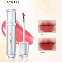 Judydoll Ice Iron Lip Glaze Lipsticks Non-Stick Cups Mirror Shine Watery Lip Lotion Metal Brush Head Makeup Cosmetics 240507