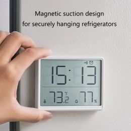 Clocks Electronic Wall Clock Large Display Digital Wall Clock Battery Powered Suction Designs for Fridge Mount Clocks