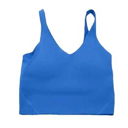 2023yoga Outfit Lu-20 U Type Back Align Tank Tops Gym Clothes Women Casual Running Nude Tight Sports Bra Fiess Beautiful Underwear Vest Shirt JKL123 Size S-XXL