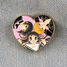 japanese girl friends characters enamel pin childhood game movie film quotes brooch badge Cute Anime Movies Games Hard Enamel Pins
