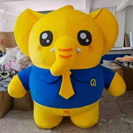 Mascot Costumes Iatable Elephan Cartoon Cat Mascot Walking Performance Props Costume God of Wealth panda Doll Clothes