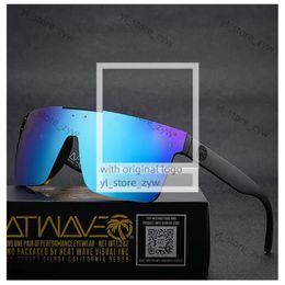 NEW luxury BRAND Mirrored heat wave Polarized lens Sunglasses men sport goggle uv400 protection with case VIPER Sunglasses