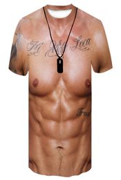 Big Boobs Sexy Muscle T Shirt Mens Funny Tops Naked Personality Novelty tshirts for Men Man tshirt homme7536003