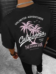 Men's T-Shirts Unlimited Adventures California The Other Side Male T-Shirt Fashion T Shirt Breathable Oversize Summer Cotton Clothes H240506