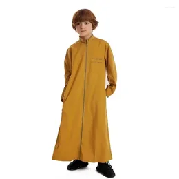 Ethnic Clothing Saudi Dubai Muslim Abaya Jubba Thobe Kids Boy Arabia Teenagers Long Maxi Dress Turkey Kaftan Islamic Caftan Eid Ramadan