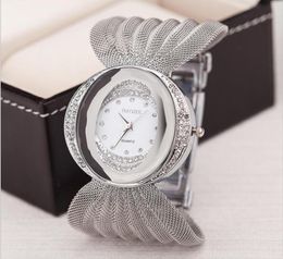 BAOHE Brand Arrival Luxurious Ladies Wristwatch Eliptical Dial Wide Silver Mesh Bracelet Watch Womens Fashion Watches Quartz Wrist6462090