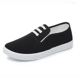 Casual Shoes Women Canvas Slip On Flat Ladies Black Loafer Woman Sneakers Flats Non-slip One-stepper