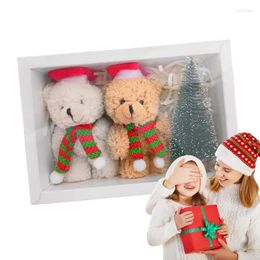 Christmas Decorations Stuffed Bear Set Plush Doll Mini Animal Toy