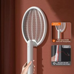 Zappers Electric Mosquito Swatter Handheld Rotatable Mosquito Killer Lamp Foldable UV Light Bug Zapper Wallmounted Charging Fly Swatter