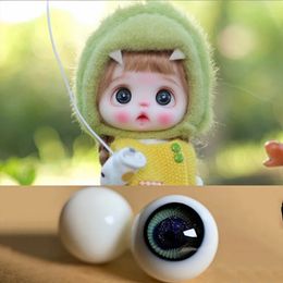 Ob11 Baby Glass Eyes Color Movable Black Pearl 10mm 8mmdiy Simulation 8 Points BJD Baby Product 240506