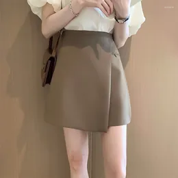 Skirts Jupe Mini Sexy Skirt Y2k High Waist Hip Coffee Warm Winter For Women Korean Style Female Harajuku Fashion Falda Streetwear
