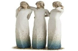 Garden Decorations By My Side Sculpted HandPainted Figure Resin Desktop Ornament Home Decorative Statue Gift For Friends Sisters 4989458