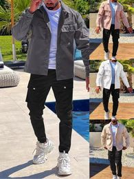 Men's Tracksuits 2024 Thin Summer 2 Piece Track Suits With Long Sleeves Tracksuit Men Outfits Two Pieces Of Elegant Man Office Casual Outfit