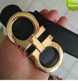 Big large buckle genuine leather belt with box designer men women high quality mens belts 4cm width6706110