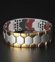 Pure Titanium Magnetic Therapy Bracelet Men Energy Germanium Magnet bio health magnetic bracelet68460575066839