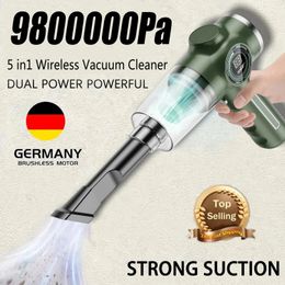 9800000Pa 5 in1 Wireless Vacuum Cleaner Automobile Portable Robot Wet Dry Handheld For Home Appliance 240420