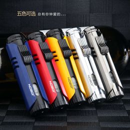 JOBON Stylish Design Wholesale Refillable Cigarette Cigar Butane Gas Unfilled Fashionized Metal Jet Flame Torch Lighter Fashion