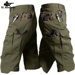 Summer Tactical Shorts Men Military Waterproof Multi-pocket SWAT Combat Short Pant Summer Ripstop Wear-resistant Cargo Shorts 240506