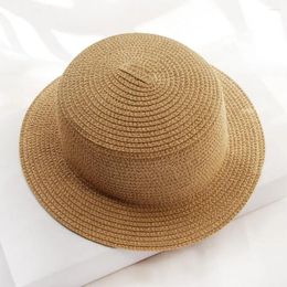 Berets Women Men Straw Hat Summer Sun Anti-UV Outdoor Camping Fishing Vacation Beach Visor Caps Hats Sunshade Parent-Child