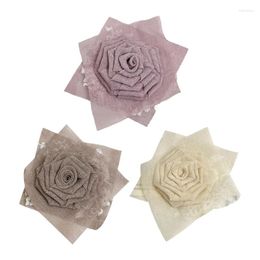 Brooches Beautiful Flower Lapel Pin Accessory Fabric Brooch Delicate For Fashion Forward Individuals